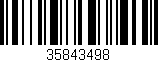 Código de barras (EAN, GTIN, SKU, ISBN): '35843498'