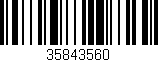 Código de barras (EAN, GTIN, SKU, ISBN): '35843560'