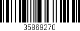 Código de barras (EAN, GTIN, SKU, ISBN): '35869270'