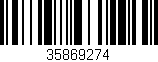 Código de barras (EAN, GTIN, SKU, ISBN): '35869274'