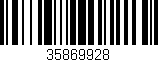 Código de barras (EAN, GTIN, SKU, ISBN): '35869928'