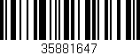 Código de barras (EAN, GTIN, SKU, ISBN): '35881647'