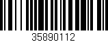Código de barras (EAN, GTIN, SKU, ISBN): '35890112'