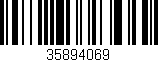 Código de barras (EAN, GTIN, SKU, ISBN): '35894069'