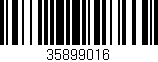 Código de barras (EAN, GTIN, SKU, ISBN): '35899016'