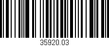 Código de barras (EAN, GTIN, SKU, ISBN): '35920.03'