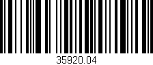 Código de barras (EAN, GTIN, SKU, ISBN): '35920.04'