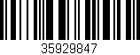 Código de barras (EAN, GTIN, SKU, ISBN): '35929847'