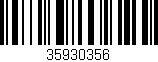 Código de barras (EAN, GTIN, SKU, ISBN): '35930356'