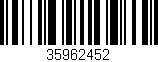 Código de barras (EAN, GTIN, SKU, ISBN): '35962452'