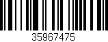 Código de barras (EAN, GTIN, SKU, ISBN): '35967475'
