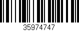 Código de barras (EAN, GTIN, SKU, ISBN): '35974747'