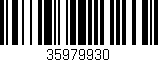 Código de barras (EAN, GTIN, SKU, ISBN): '35979930'