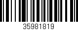 Código de barras (EAN, GTIN, SKU, ISBN): '35981819'