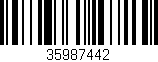 Código de barras (EAN, GTIN, SKU, ISBN): '35987442'