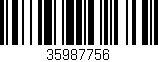 Código de barras (EAN, GTIN, SKU, ISBN): '35987756'