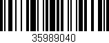 Código de barras (EAN, GTIN, SKU, ISBN): '35989040'