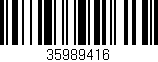 Código de barras (EAN, GTIN, SKU, ISBN): '35989416'