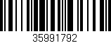Código de barras (EAN, GTIN, SKU, ISBN): '35991792'