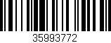 Código de barras (EAN, GTIN, SKU, ISBN): '35993772'