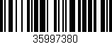 Código de barras (EAN, GTIN, SKU, ISBN): '35997380'