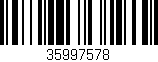 Código de barras (EAN, GTIN, SKU, ISBN): '35997578'