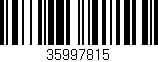 Código de barras (EAN, GTIN, SKU, ISBN): '35997815'