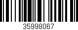 Código de barras (EAN, GTIN, SKU, ISBN): '35998067'