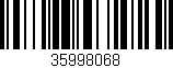 Código de barras (EAN, GTIN, SKU, ISBN): '35998068'