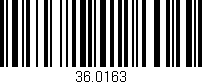 Código de barras (EAN, GTIN, SKU, ISBN): '36.0163'