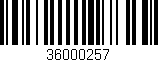 Código de barras (EAN, GTIN, SKU, ISBN): '36000257'