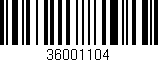 Código de barras (EAN, GTIN, SKU, ISBN): '36001104'