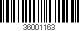 Código de barras (EAN, GTIN, SKU, ISBN): '36001163'