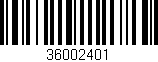 Código de barras (EAN, GTIN, SKU, ISBN): '36002401'