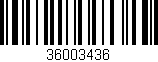 Código de barras (EAN, GTIN, SKU, ISBN): '36003436'