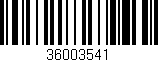 Código de barras (EAN, GTIN, SKU, ISBN): '36003541'