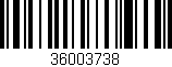 Código de barras (EAN, GTIN, SKU, ISBN): '36003738'