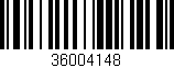 Código de barras (EAN, GTIN, SKU, ISBN): '36004148'