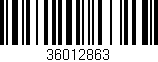 Código de barras (EAN, GTIN, SKU, ISBN): '36012863'