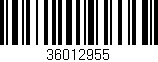 Código de barras (EAN, GTIN, SKU, ISBN): '36012955'