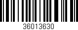 Código de barras (EAN, GTIN, SKU, ISBN): '36013630'