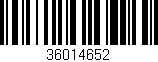 Código de barras (EAN, GTIN, SKU, ISBN): '36014652'