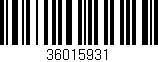 Código de barras (EAN, GTIN, SKU, ISBN): '36015931'