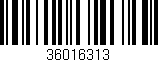 Código de barras (EAN, GTIN, SKU, ISBN): '36016313'