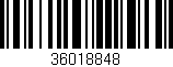Código de barras (EAN, GTIN, SKU, ISBN): '36018848'