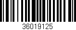 Código de barras (EAN, GTIN, SKU, ISBN): '36019125'
