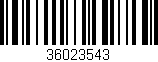 Código de barras (EAN, GTIN, SKU, ISBN): '36023543'