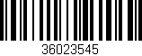 Código de barras (EAN, GTIN, SKU, ISBN): '36023545'