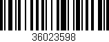 Código de barras (EAN, GTIN, SKU, ISBN): '36023598'