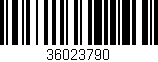 Código de barras (EAN, GTIN, SKU, ISBN): '36023790'